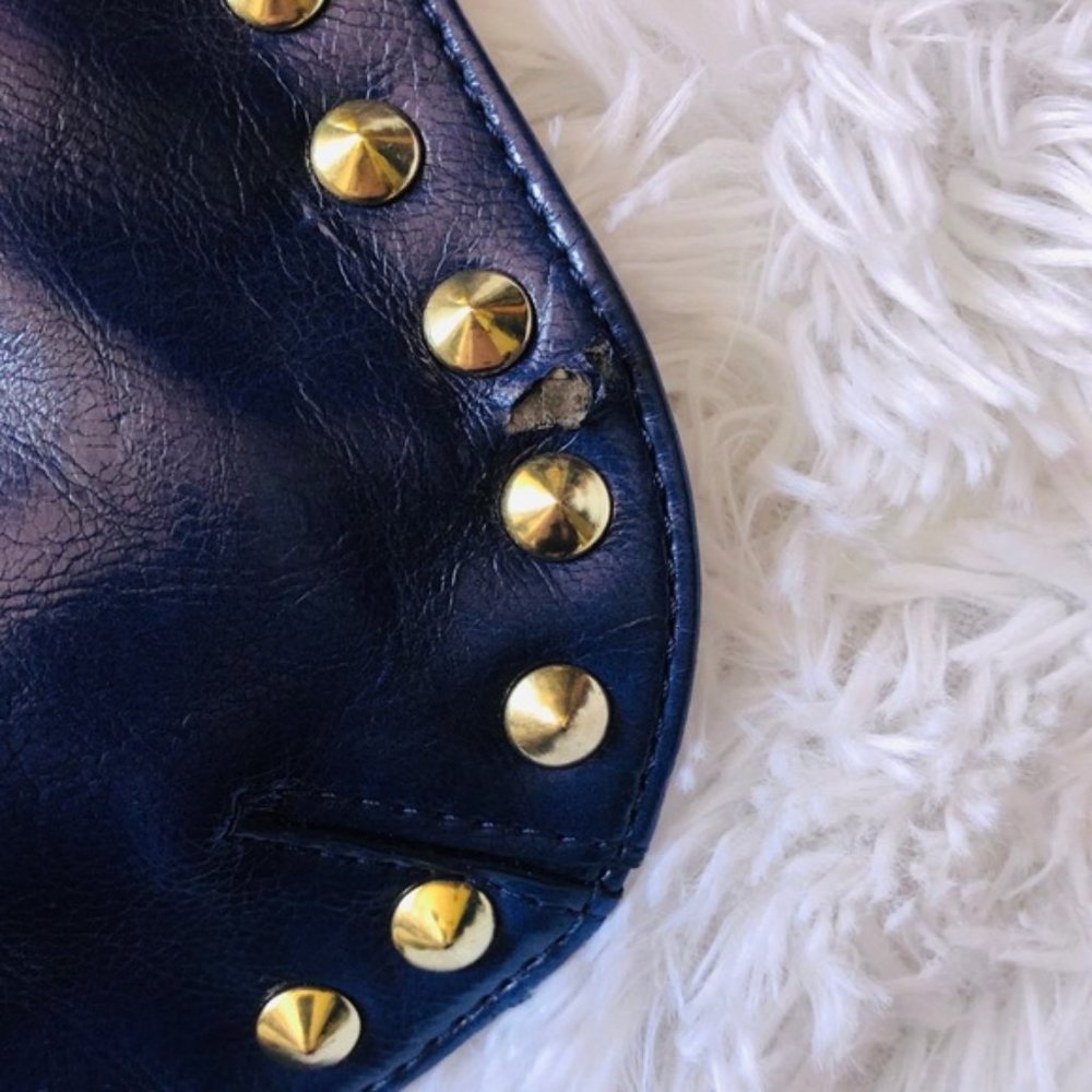 Steve Madden Clutch Oversize Envelope Stud Indigo - Picture 6 of 11